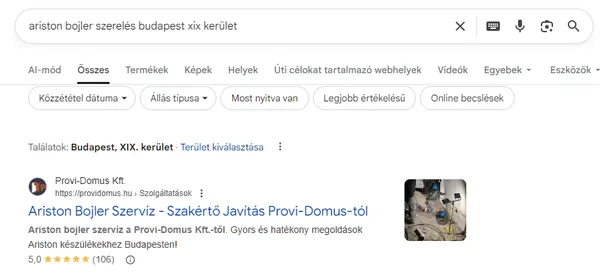 Provi-Domus eredmények